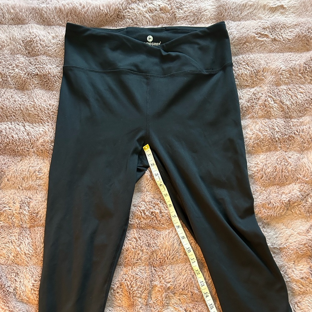 90 Degree By Reflex Black Crossover Crop Tights